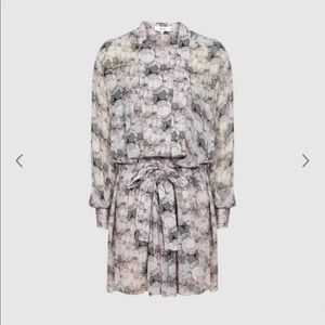Reiss Alice Dress in size US2 in Pink Grey Print
